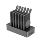 10000mAh power station with wireless charging, compatible with smartphones and tablets in black