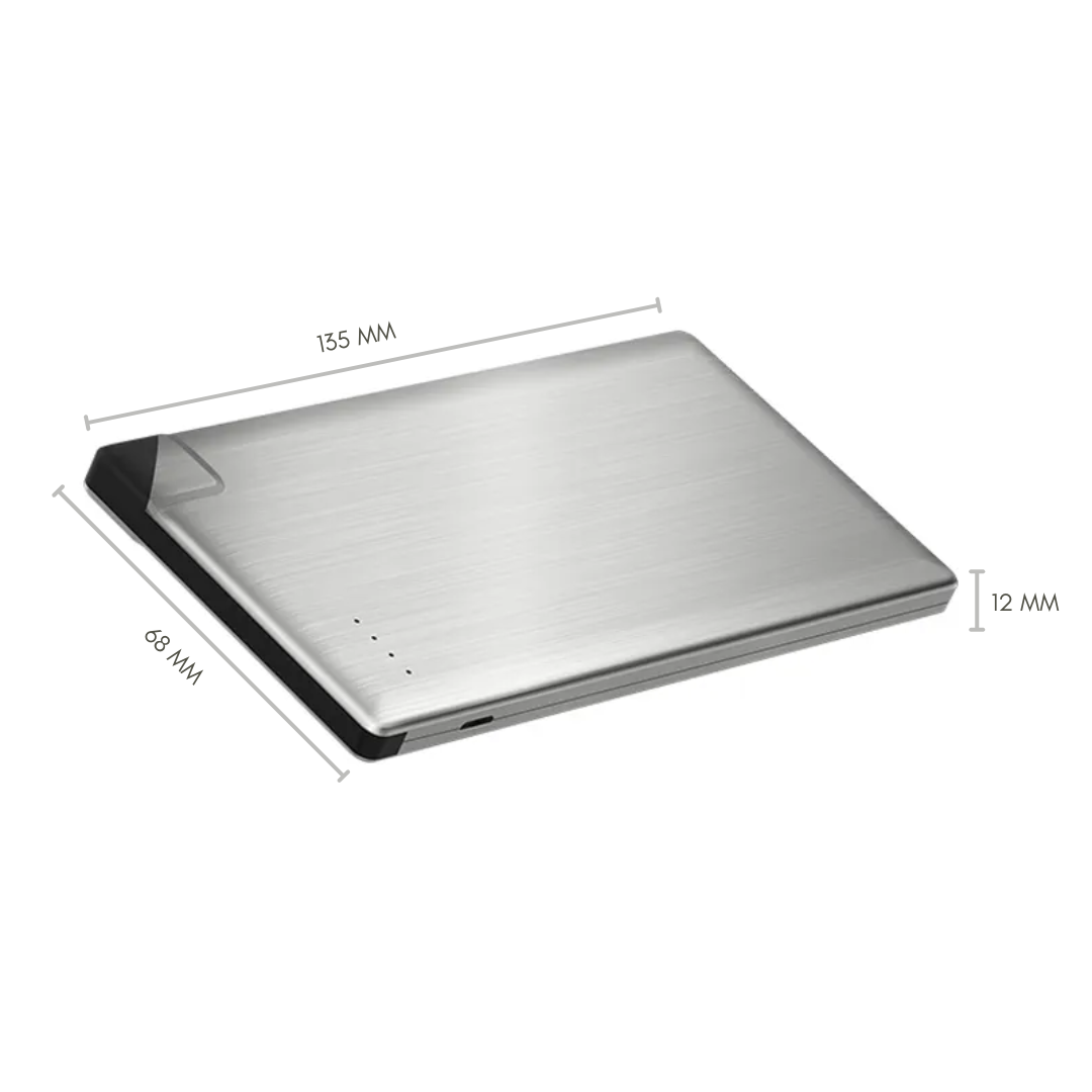 10000mAh Ultra-Slim Power Bank with Built-In Cable Custom Logo