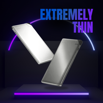 10000mAh Ultra-Slim Power Bank with Built-In Cable Custom Logo