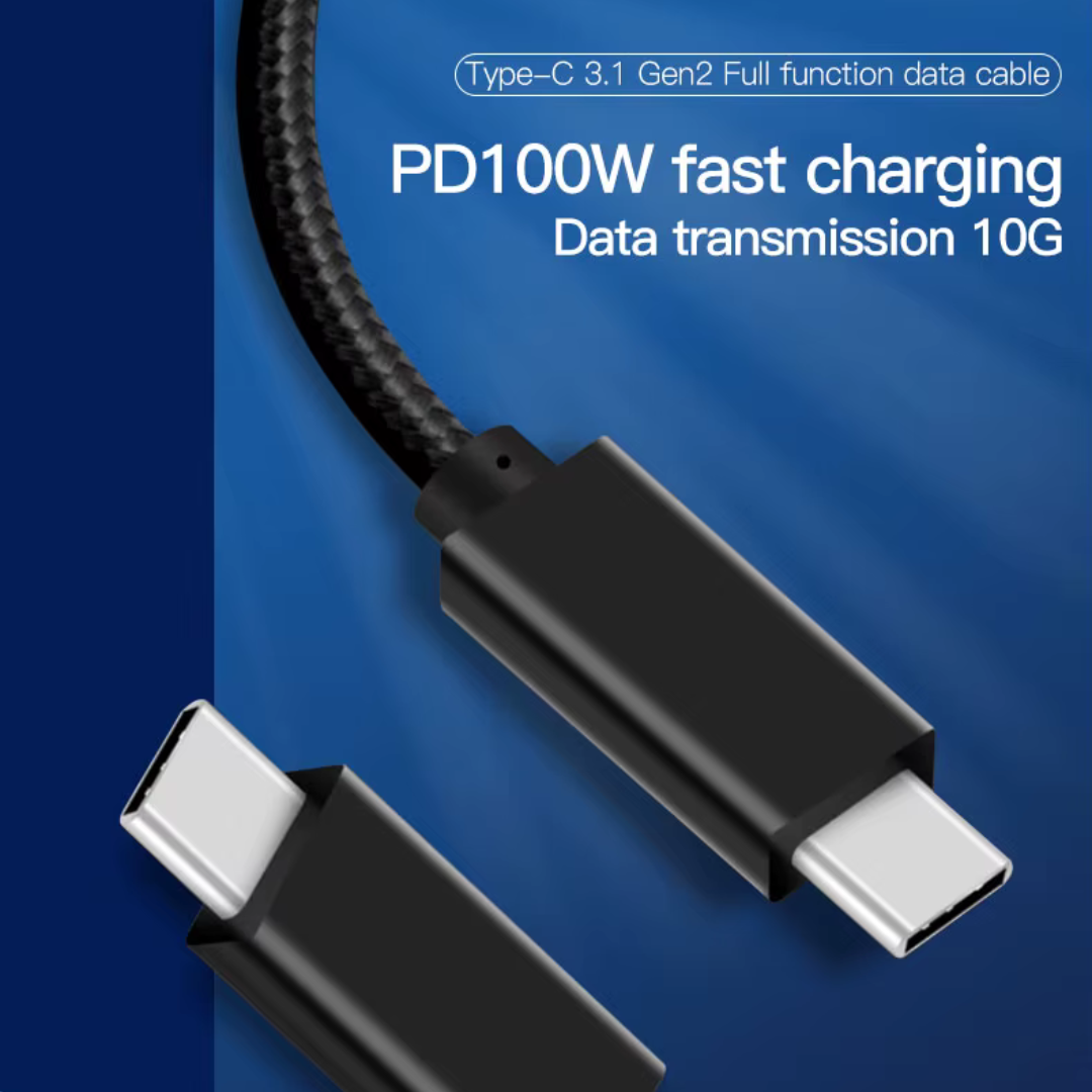 Type-C cable designed for 100W fast charging, perfect for rapid power delivery. 4K@60Hz video and audio support with this Type-C cable. 20Gbps data transfer Type-C cable, ideal for fast syncing and charging.