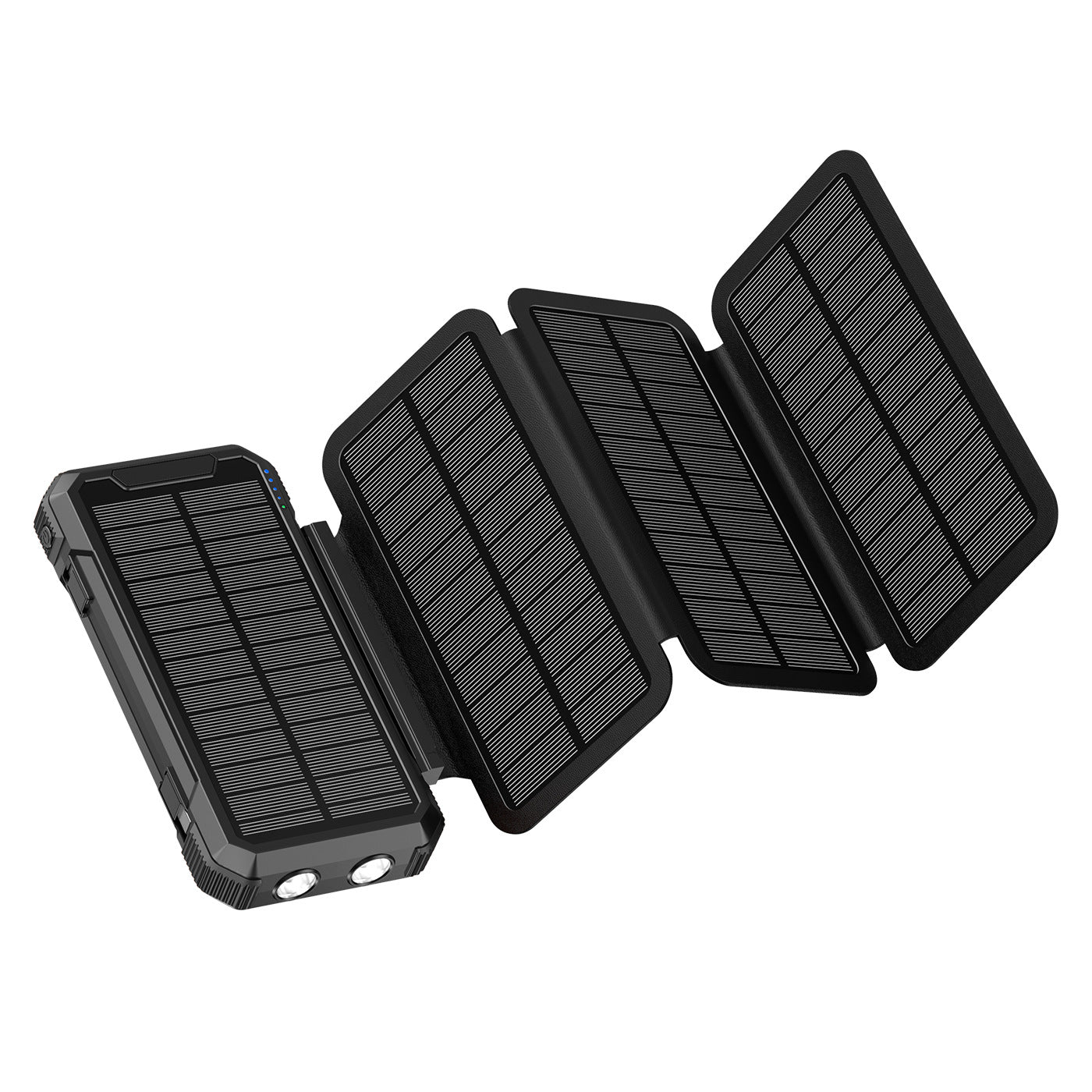 20000mAh portable solar charger power bank, ideal for recharging devices while on the go or off the grid.