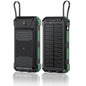 20000mAh solar power bank with waterproof design, great for travel