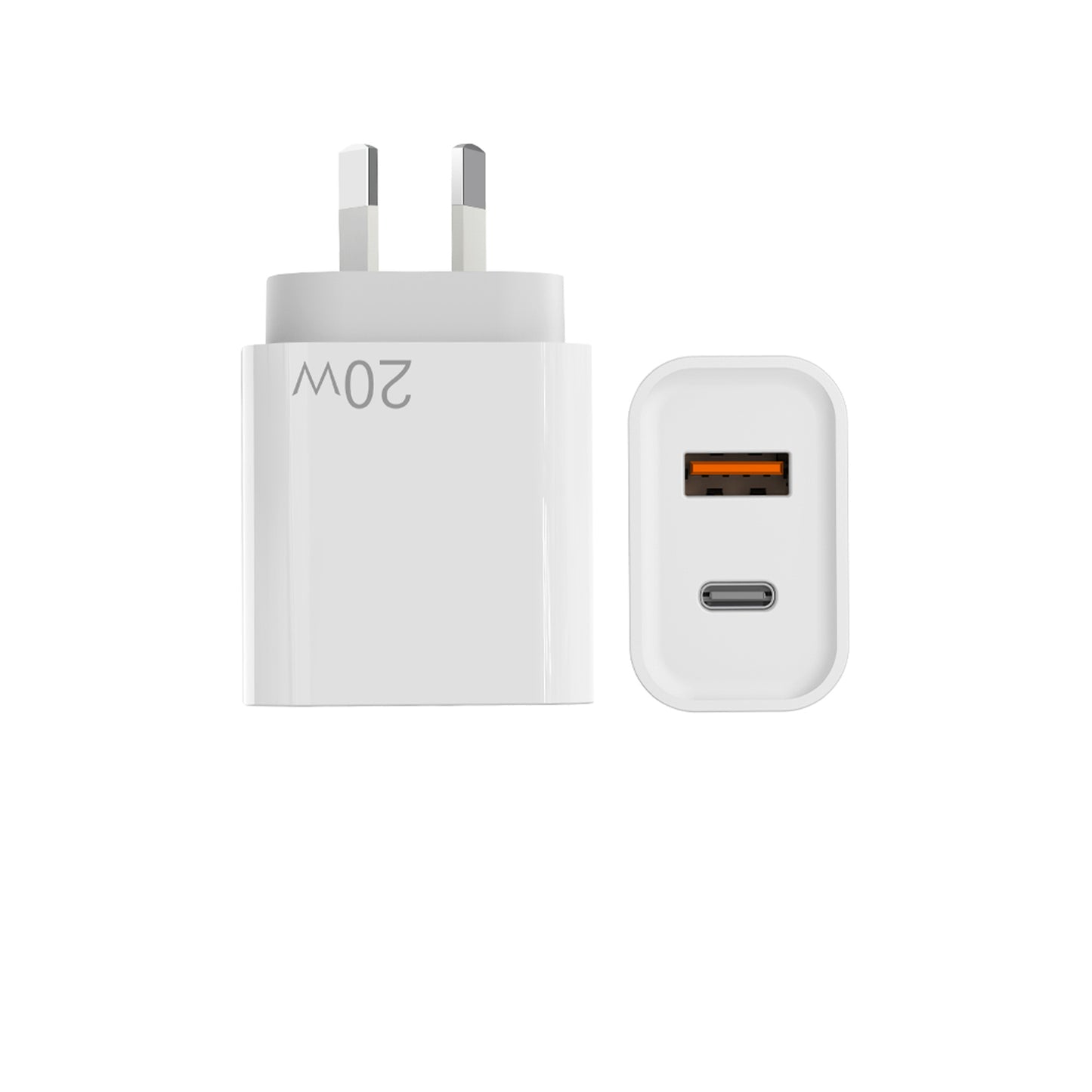 20W USB-A & USB-C dual-port power adapter for fast charging – free worldwide shipping for repair shops and retailers