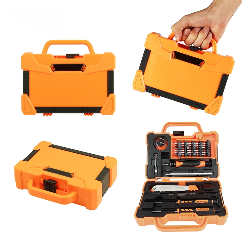 47-in-1 Multi-Function Screwdriver Set - Phone & Tablet Repair Tool Kit - JM-8139 - open and closed case with different angles on a white background
