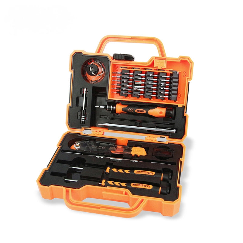 47-in-1 Multi-Function Screwdriver Set - Phone & Tablet Repair Tool Kit - JM-8139 - open front view showing the included tools - on a white background