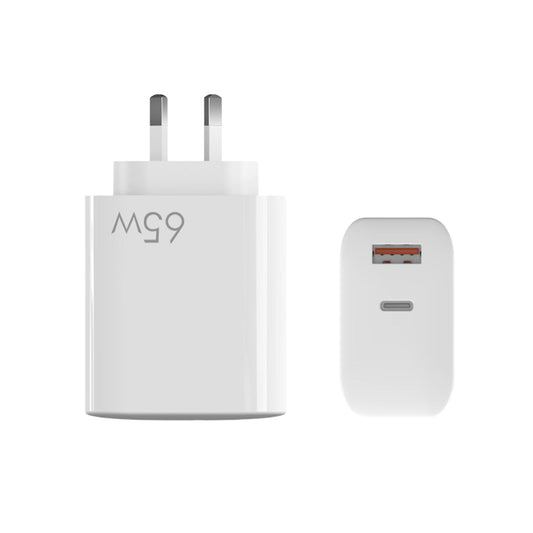 65W USB-A & USB-C power adapter for bulk orders – fast charging for phones, tablets, and laptops with free worldwide shipping.