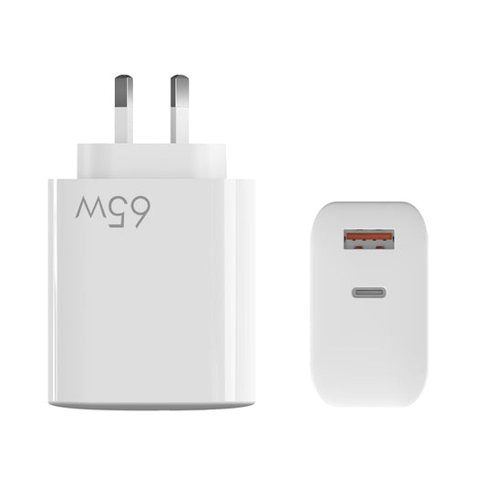 65W USB A and USB C Power Adapter - 3-Year Warranty
