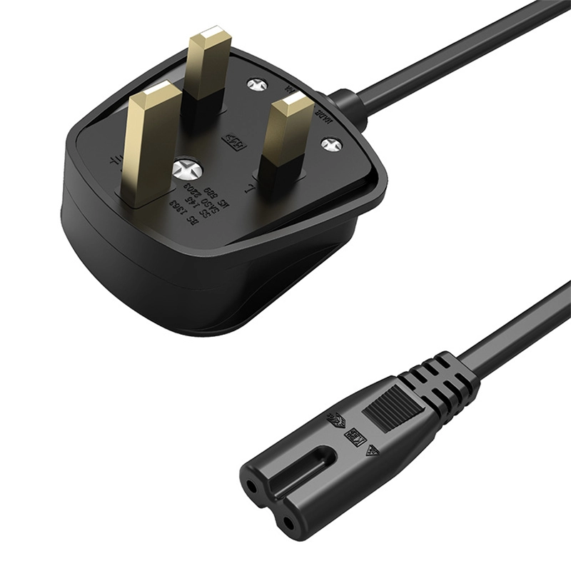British Standard AC Cable for PD100W GaN Multi-Port Charger, displayed on a white background