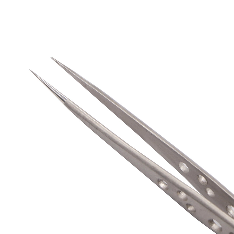 Close-up of the straight Precision Stainless Steel Tweezer for phone repair, highlighting the fine tip