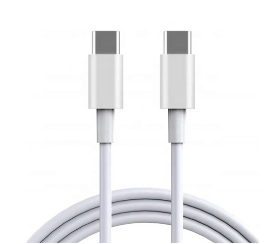 2M USB-C to USB-C cables (100W) in white box packaging – reliable with free worldwide shipping.