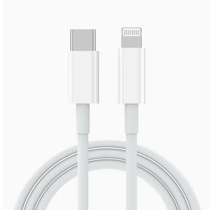 2M USB-C to Lightning cables in white box packaging – reliable with free worldwide shipping.