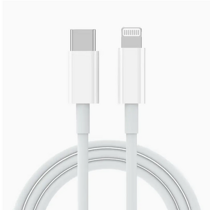 2M USB-C to Lightning cables in white box packaging – reliable with free worldwide shipping.