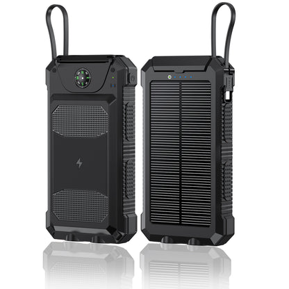 Waterproof 20000mAh solar power bank for outdoor use