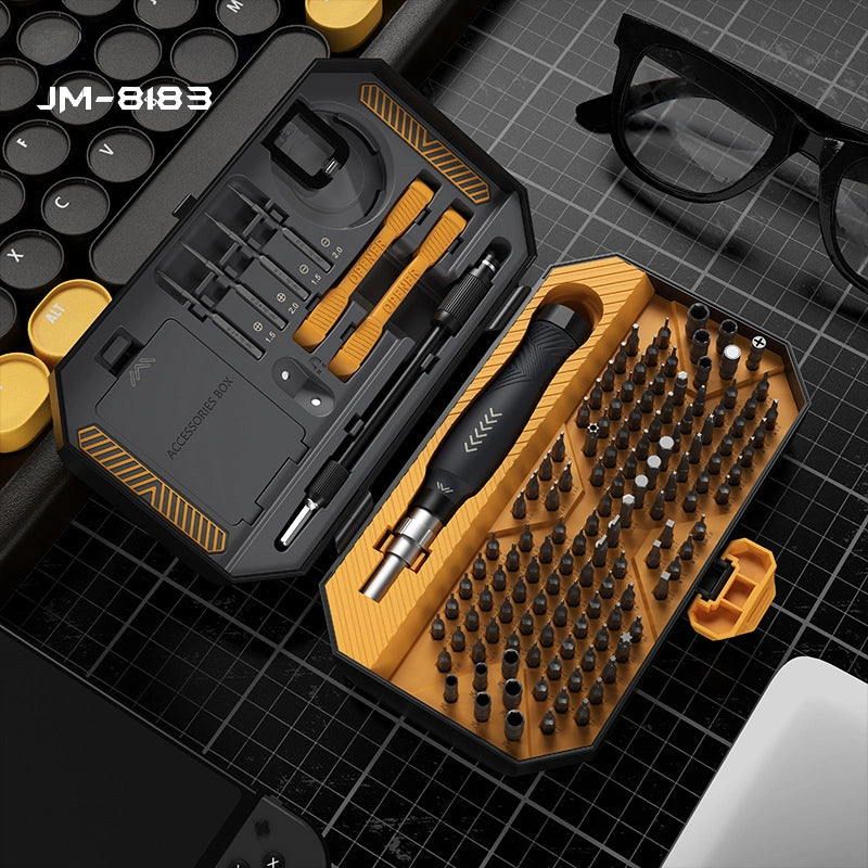 Multi-bit screwdriver kit with a durable carrying case
