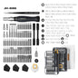 Complete professional repair tool set with customizable screwdriver bits and accessories