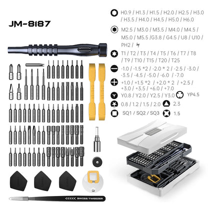 Durable and portable tool case with multi-bit storage for repair professionals