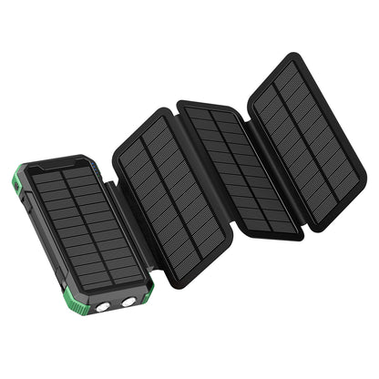 Front View of Solar Power Bank with Magnetic Wireless Charging