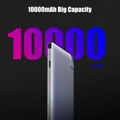 10000mAh Ultra-Slim Power Bank with Built-In Cable Custom Logo