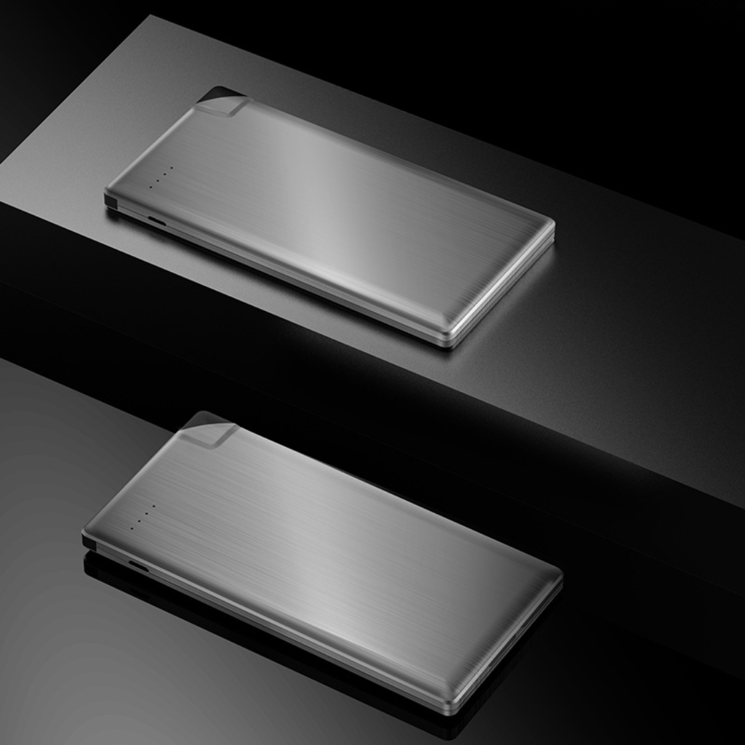 10000mAh Ultra-Slim Power Bank with Built-In Cable Custom Logo