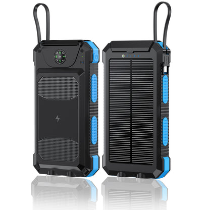 High-capacity 20000mAh waterproof solar charger power bank