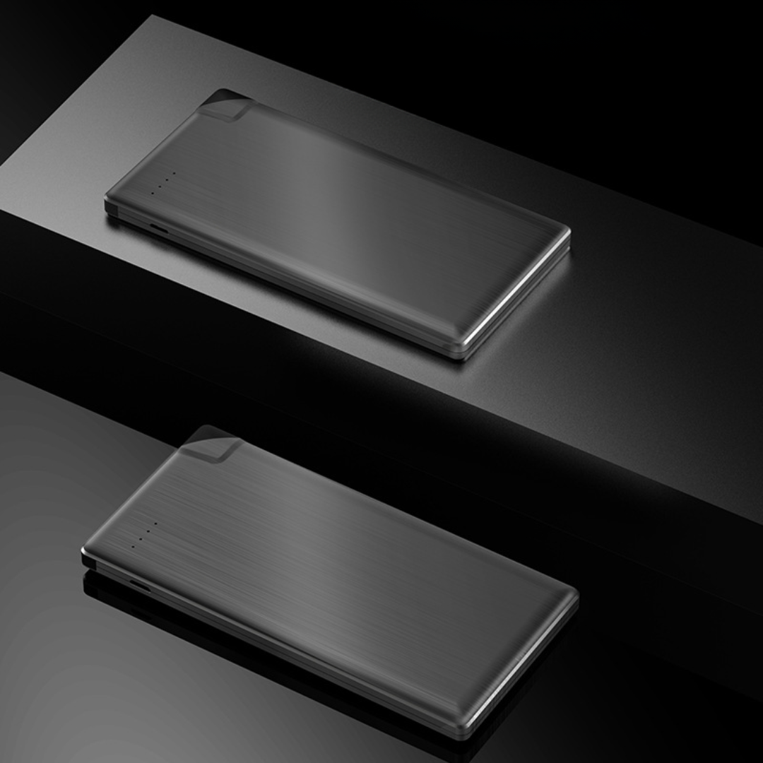 10000mAh Ultra-Slim Power Bank with Built-In Cable Custom Logo