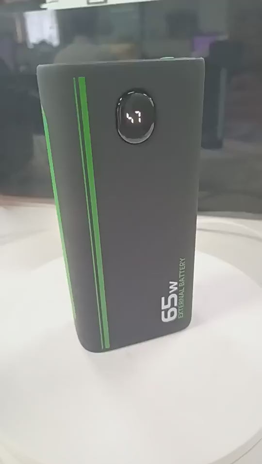 65W Two-Way Fast Charging 26800mAh Power Bank showcasing the product